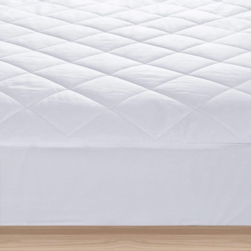 Bedding |  Home Elements Alternative Quilted Fitted, Waterproof Cotton Cover Mattress Pad Topper, Full, White Bedding Bedding