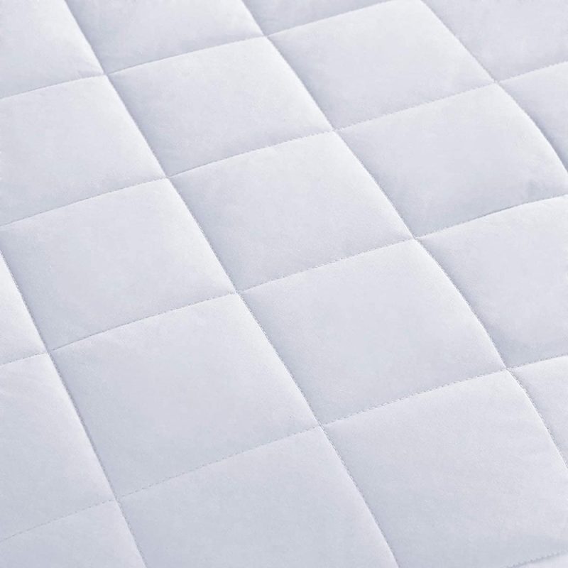 Bedding |  Home Elements Alternative Quilted Fitted, Waterproof Cotton Cover Mattress Pad Topper, Full, White Bedding Bedding