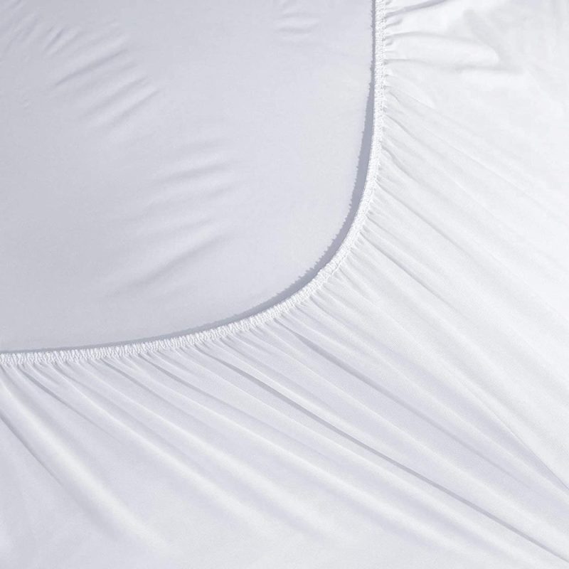 Bedding |  Home Elements Alternative Quilted Fitted, Waterproof Cotton Cover Mattress Pad Topper, Full, White Bedding Bedding