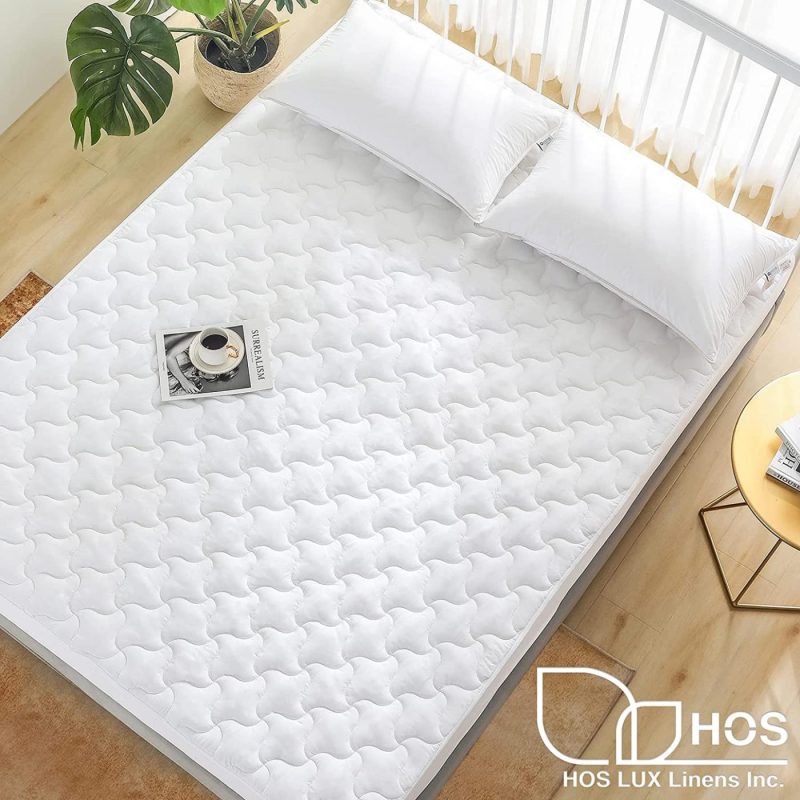 Bedding |  Hos Linens King Size Mattress Protector Waterproof Deep Pocket Quilted Mattress Pad For King Bed Protector Mattress Cover Fitted Mattress Topper Fits Up To 18" Deep – 7.5Oz Fill Bedding Bedding