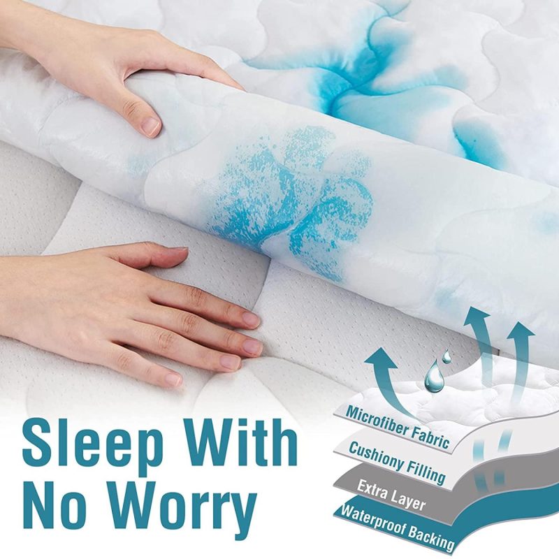 Bedding |  Hos Linens King Size Mattress Protector Waterproof Deep Pocket Quilted Mattress Pad For King Bed Protector Mattress Cover Fitted Mattress Topper Fits Up To 18" Deep – 7.5Oz Fill Bedding Bedding