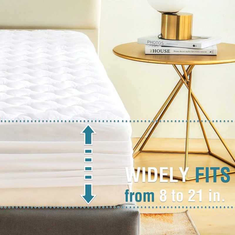 Bedding |  Hos Linens King Size Mattress Protector Waterproof Deep Pocket Quilted Mattress Pad For King Bed Protector Mattress Cover Fitted Mattress Topper Fits Up To 18" Deep – 7.5Oz Fill Bedding Bedding