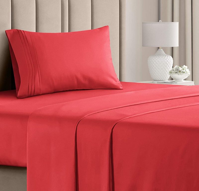 Bedding |  Hotel Luxury Bed Sheets – Extra Soft Sheets – Deep Pockets – Easy Fit – Breathable & Cooling Sheets – Bed Sheets Home Decor & Cleaning Bedding