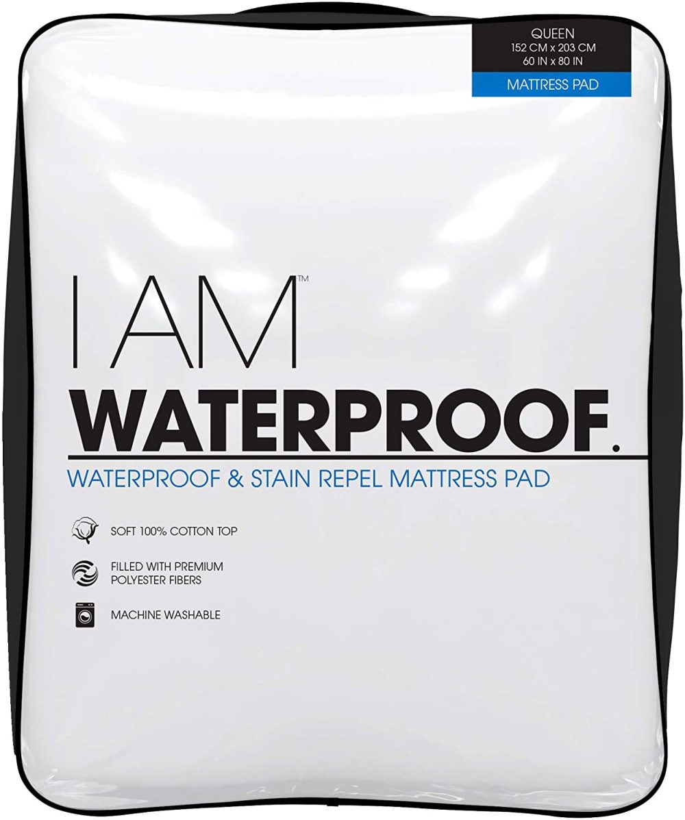 Bedding |  I Am Waterproof Mattress Pad, Queen, White Bedding Bedding