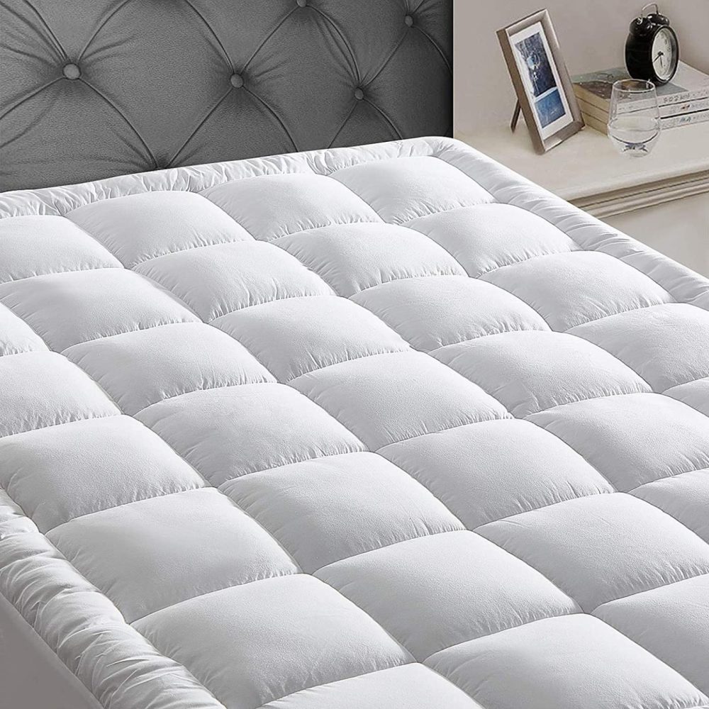 Bedding |  Jearey Full Mattress Pad Cover Stretches Up 8-21" Deep Pocket – Cooling Overfilled Quilted Fitted Mattress Topper Pillowtop With Snow Down Alternative Bedding Bedding