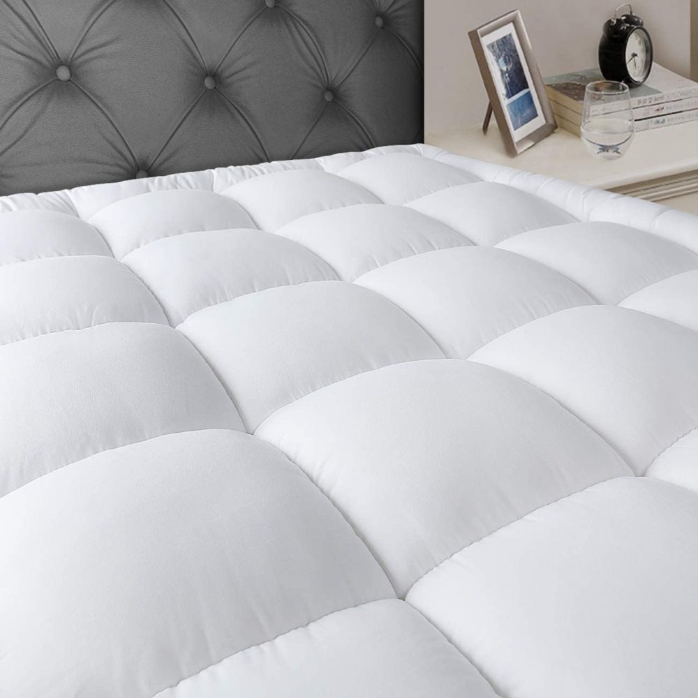 Bedding |  Jearey King Mattress Pad Cover Stretches Up 8-21" Deep Pocket – Cooling Overfilled Quilted Fitted Mattress Topper Pillowtop With Snow Down Alternative Bedding Bedding