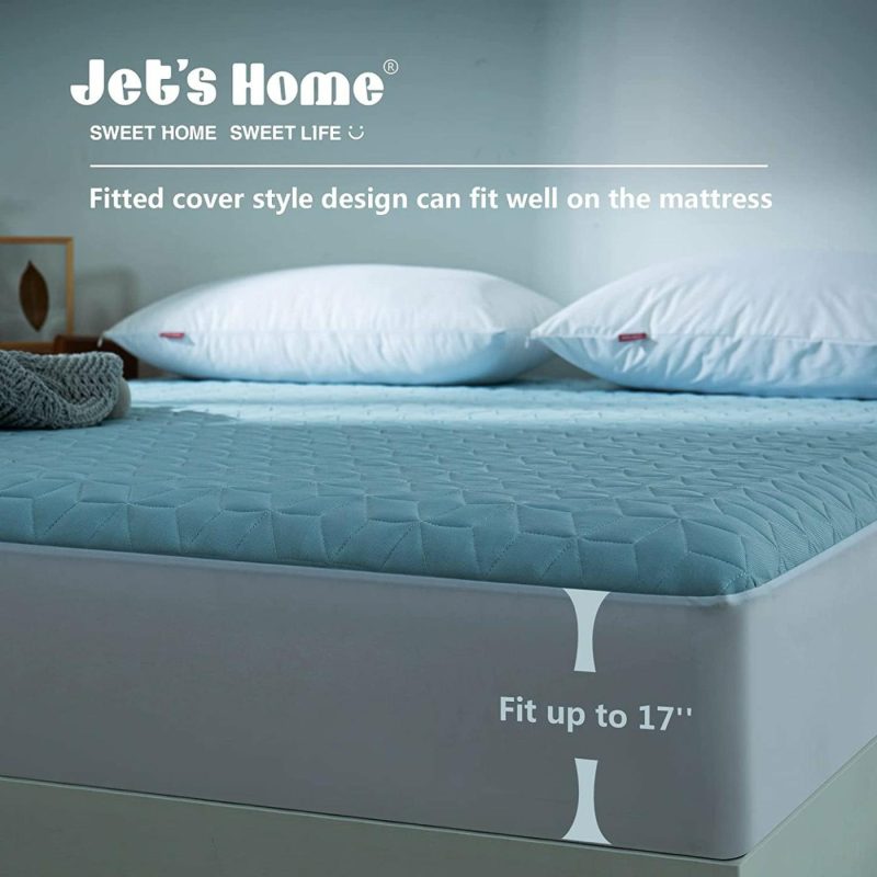 Bedding |  Jet’s Home King Waterproof Mattress Protector – Cooling Mattress Pad With Ultra Soft Quilted Mattress Cover Soft Breathable Machine Washable,Quiet Non Noisy With Deep Pocket Up To 17" Bedding Bedding