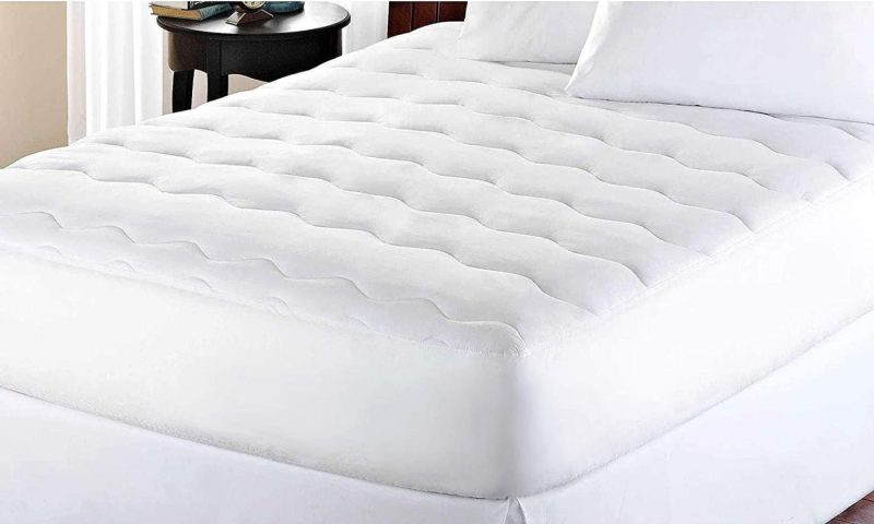 Bedding |  Kathy Ireland Microfiber Waterproof Mattress Pad (Topper) – 18” Stretchable Pocket, Queen, White Bedding Bedding