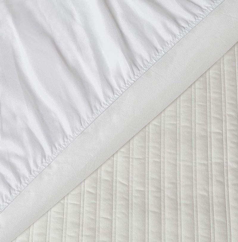 Bedding |  Kathy Ireland Microfiber Waterproof Mattress Pad (Topper) – 18” Stretchable Pocket, Queen, White Bedding Bedding