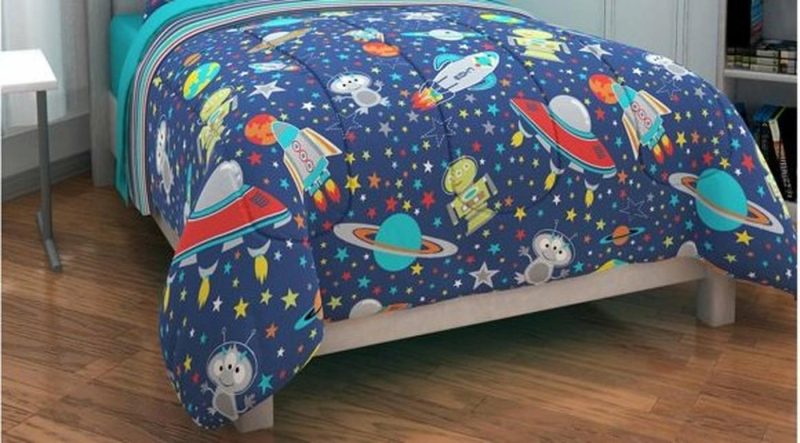 Bedding |  Kids Blue Outer Space Comforter 2 Piece Set, Twin Bedding Bedding