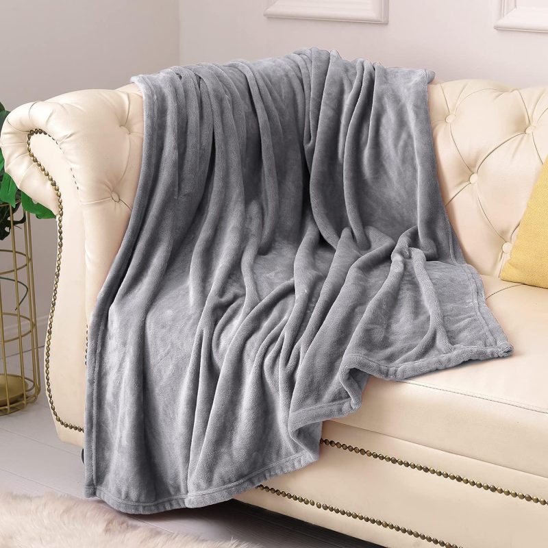 Bedding |  Kmuset Fleece Blanket Throw Size Grey Lightweight Super Soft Cozy Luxury Bed Blanket Microfiber Factory Shop Bedding Bedding