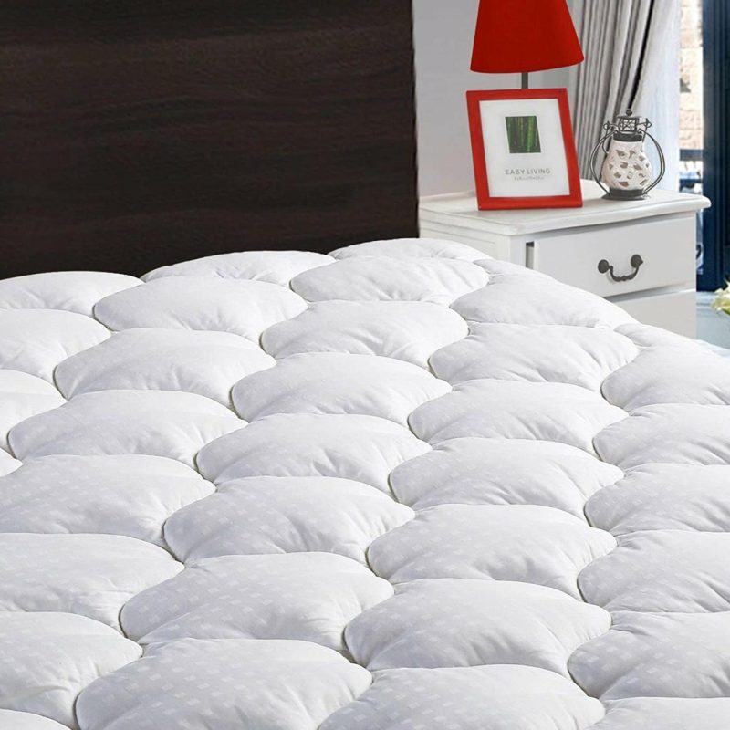 Bedding |  Leisure Town King Mattress Pad Cover Cooling Mattress Topper Cotton Top Pillow Top With Snow Down Alternative Fill (8-21 Inch Fitted Deep Pocket) Bedding Bedding