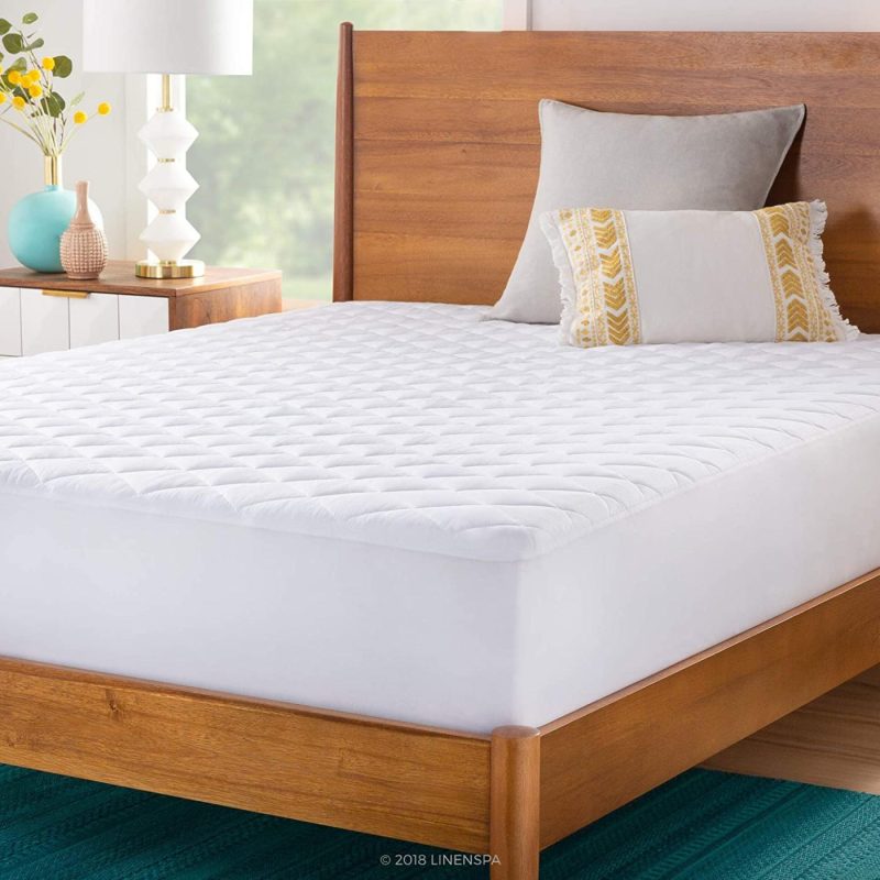 Bedding |  Linenspa Plush Quilted Hypoallergenic Mattress Pad-Breathable Mattress Cover With Deep Pockets Stretches Up To 18 Inches Bedding Bedding