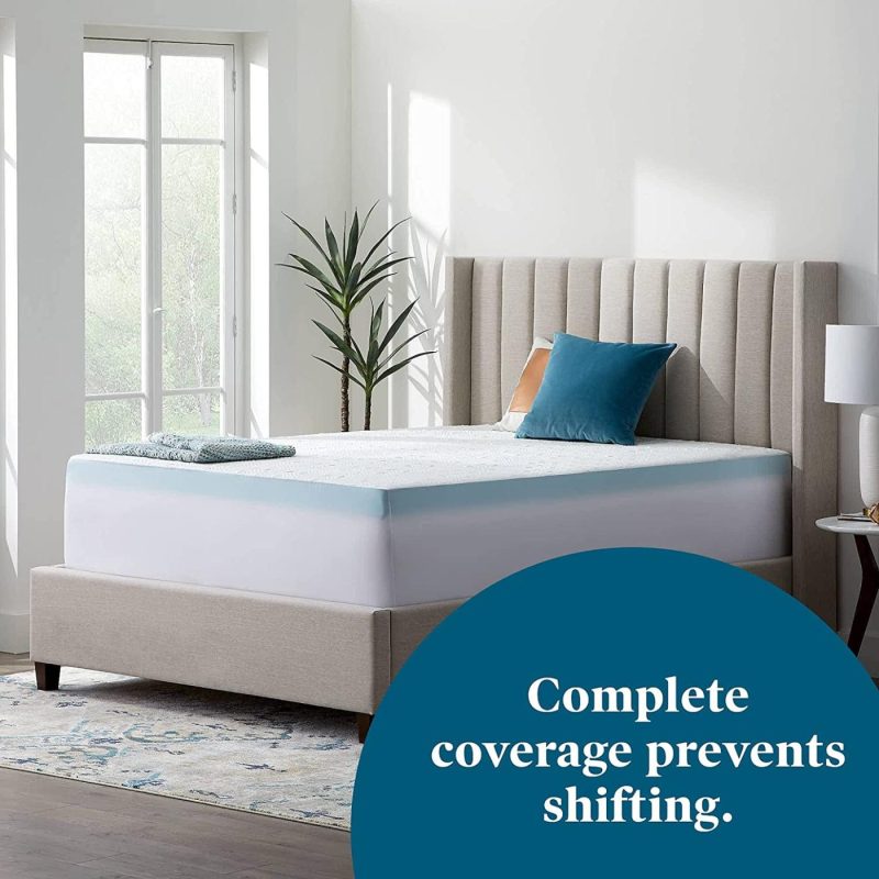 Bedding |  Lucid Memory Foam Soft And Breathable-Machine Washable Mattress Topper Cover, California King, White Bedding Bedding