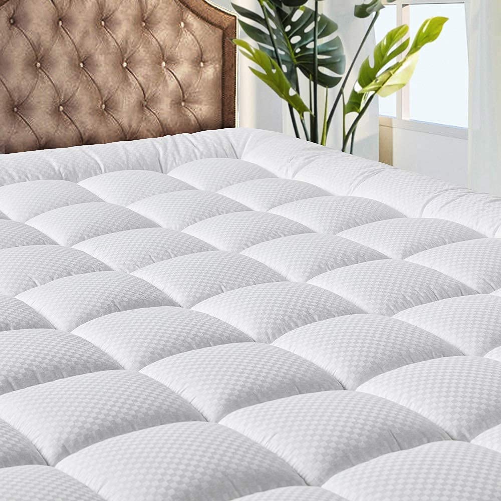 Bedding |  Matbeby Bedding Quilted Fitted California King Mattress Pad Cooling Breathable Fluffy Soft Mattress Pad Stretches Up To 21 Inch Deep, California King Size, White, Mattress Topper Mattress Protector Bedding Bedding