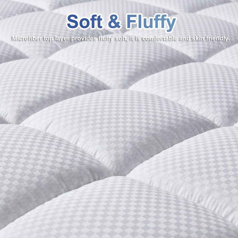 Bedding |  Matbeby Bedding Quilted Fitted Full Xl Mattress Pad Cooling Breathable Fluffy Soft Mattress Pad Stretches Up To 21 Inch Deep, Full Xl Size, White, Mattress Topper Mattress Protector Bedding Bedding