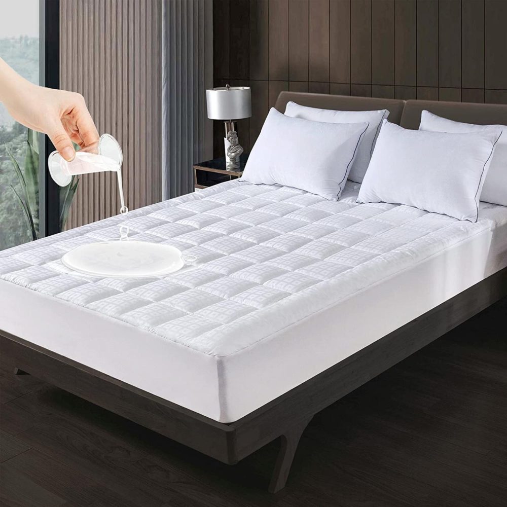 Bedding |  Mattress Pad Cover Cal King Size Cooling Mattress Topper Pillow Top Cotton Upper Layer With Polyester Fill Quilted Fitted Mattress Protector 8"-21" Deep Pocket Bedding Bedding