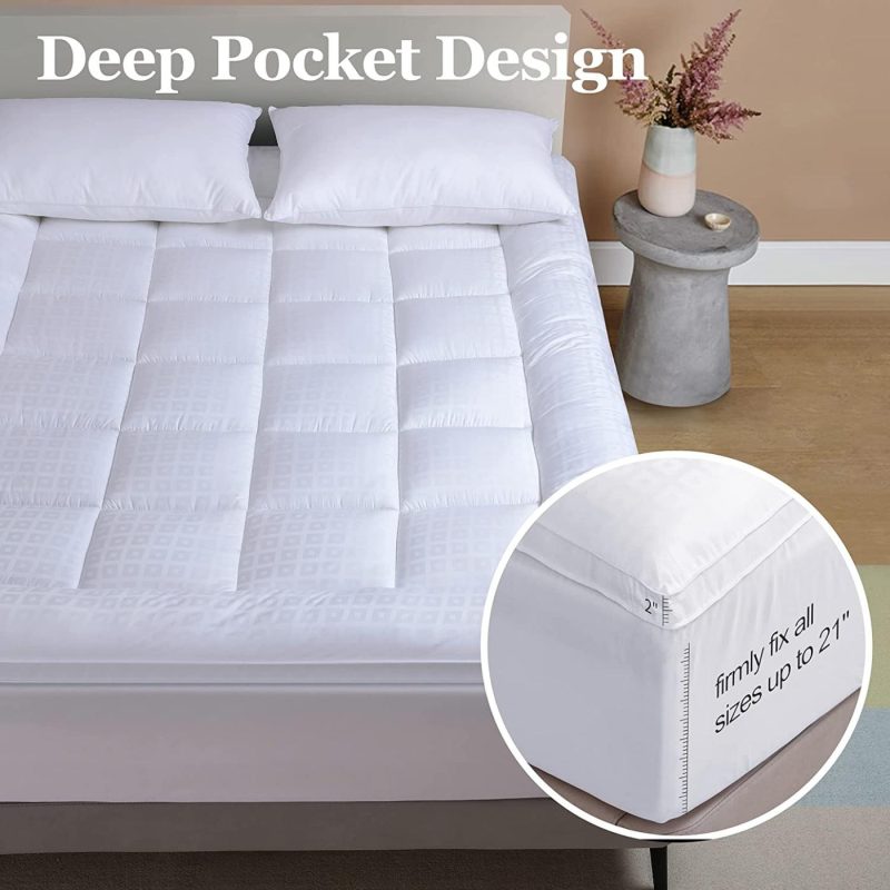 Bedding |  Mattress Pad Cover Twin Xl Size Cooling Mattress Topper Pillow Top Cotton Upper Layer With Polyester Fill Quilted Fitted Mattress Protector 8"-21" Deep Pocket Bedding Bedding