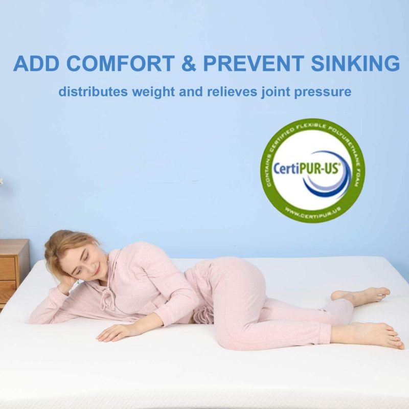 Bedding |  Mattress Topper Twin, 2-Inch Memory Foam Mattress Pad With Washable Cooling Cover, Ventilated Design，Pressure Relief Topper For Side Sleepers Bedding Bedding