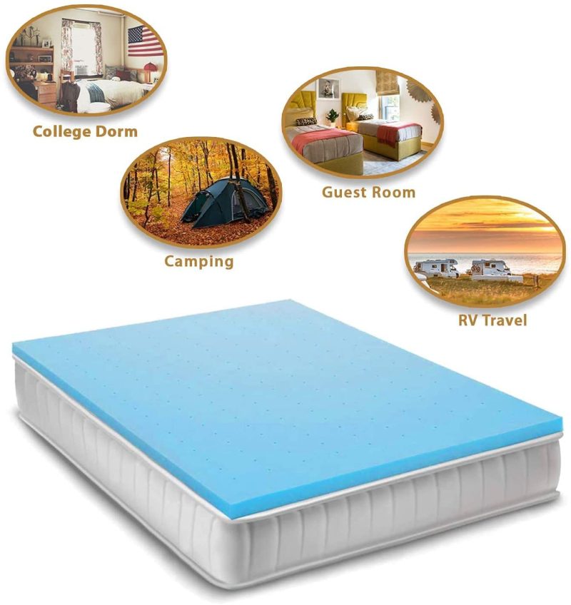 Bedding |  Memory Foam 2 Inch Full Mattress Topper Mattress Pad, Double Size Gel Infused Soft Bed Topper Double Bed Mattress Toppers For Pressure Relieving Bedding Bedding