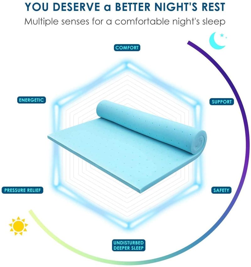 Bedding |  Memory Foam 2 Inch King Mattress Topper Mattress Pad, Gel Infused Soft Bed Topper Bed Mattress Toppers For Pressure Relieving Bedding Bedding