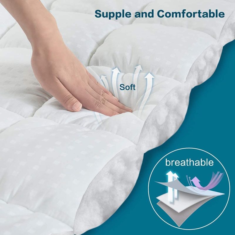 Bedding |  Merous Full Size Mattress Pad Pillow Top Quilted Mattress Cover Mattress Protector Cotton 8-21" Deep Pocket Cooling Mattress Topper Bedding Bedding