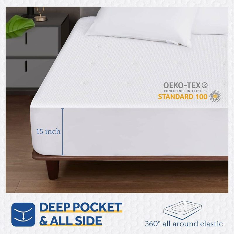 Bedding |  Sealy Heated Mattress Pad, Zone Heating Electric Bed Warmer With Deep Pocket, 10 Heat Setting Controller & 1-12 Hours Auto Shut Off, Full, White Bedding Bedding