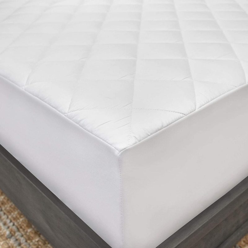 Bedding |  Sensorpedic 300 Thread Count Coolmax Mattress Pad – Short Queen, White Bedding Bedding