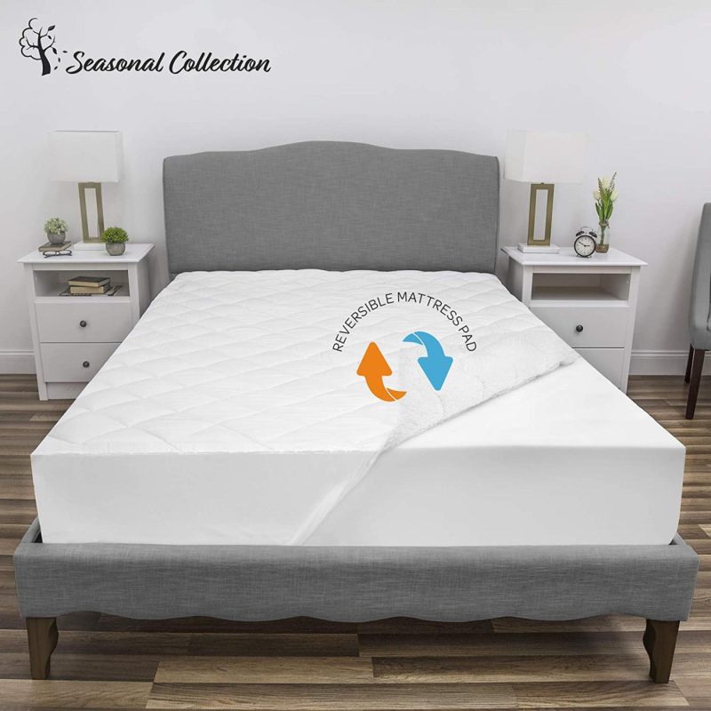 Bedding |  Sensorpedic All Seasons Reversible Mattress Pad, Full, White Bedding Bedding