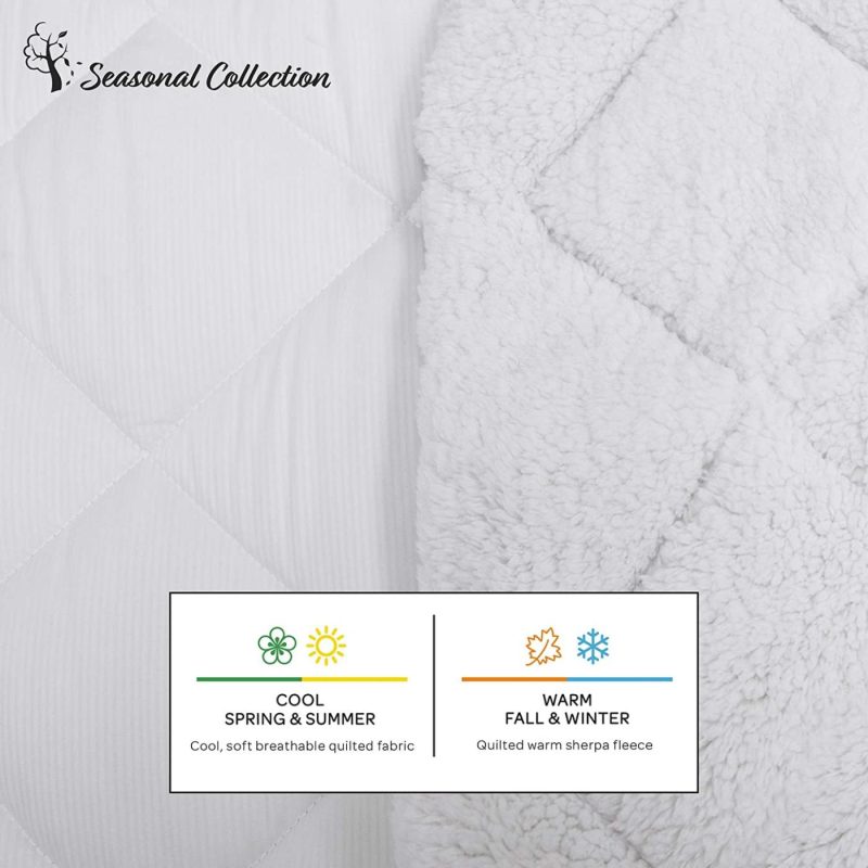 Bedding |  Sensorpedic All Seasons Reversible Mattress Pad, Full, White Bedding Bedding