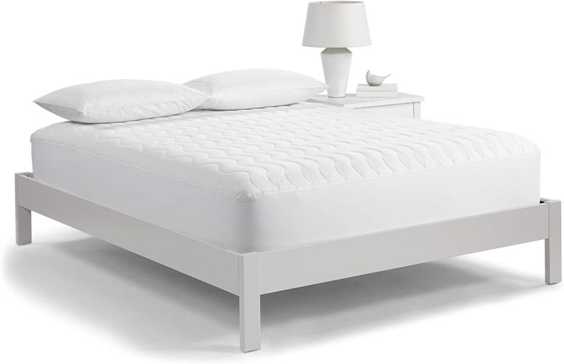 Bedding |  Serta Perfect Sleeper Basic Comfort Mattress Pad, Air Dry Moisture Wicking, Microfiber Fill, Scotchgard Stain Release, Antimicrobial Odor Protection, Cooling, Full, White Bedding Bedding