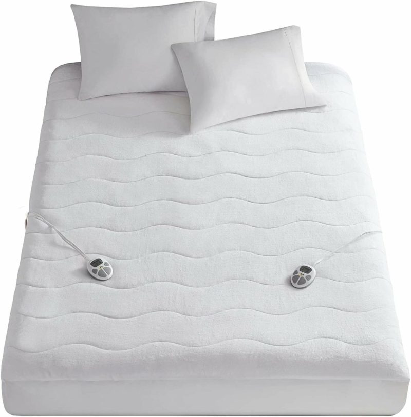 Bedding |  Serta Plush Heated Mattress Pad – Electric Bed Warmer With 10 Heat Settings Controller, Auto Shut Off Timer, Deep All Around Elastic Pocket, Etl Certified, Machine Washable, Queen, White Bedding Bedding