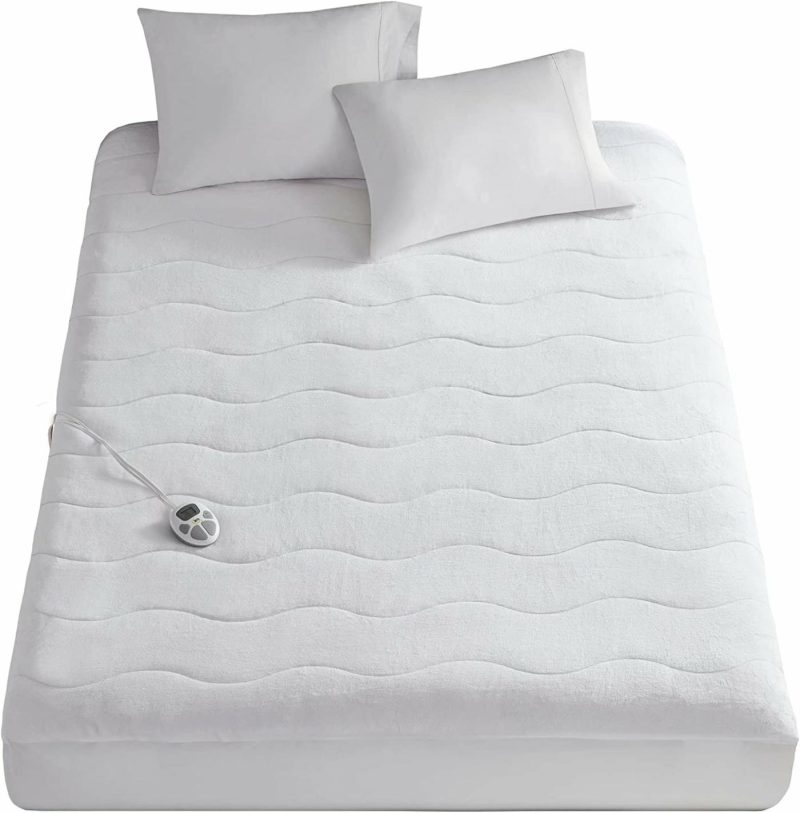 Bedding |  Serta Plush Heated Mattress Pad – Electric Bed Warmer With 10 Heat Settings Controller, Auto Shut Off Timer, Deep All Around Elastic Pocket, Etl Certified, Machine Washable, Twin, White Bedding Bedding