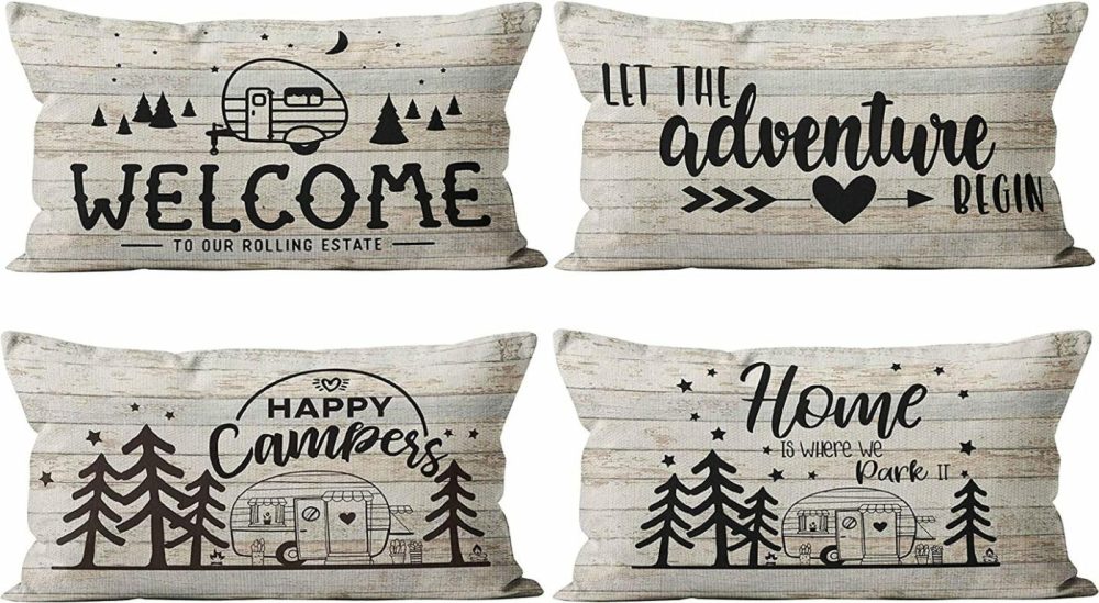 Bedding |  Set Of 4 Camper Decor Pillows Bedding Bedding