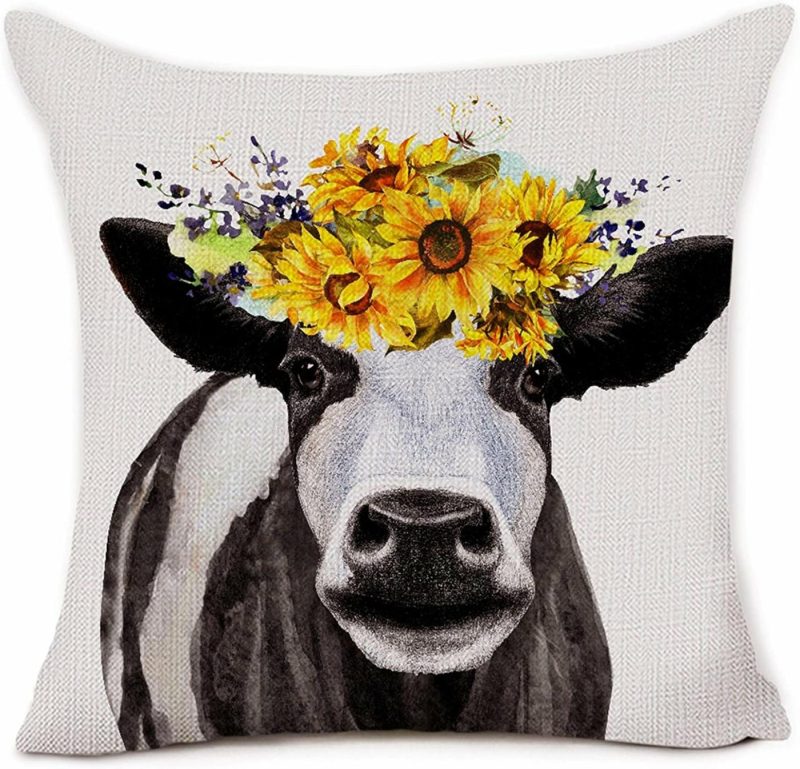 Bedding |  Set Of 4 Decorative Farmhouse Pillow Cover – Sunflowers Bedding Bedding