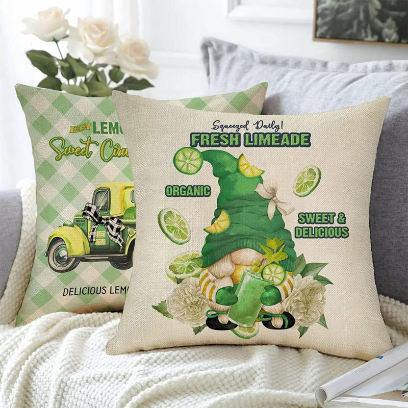 Bedding |  Set Of 4 Farmhouse Decorative Pillow Cover – Greens Bedding Bedding