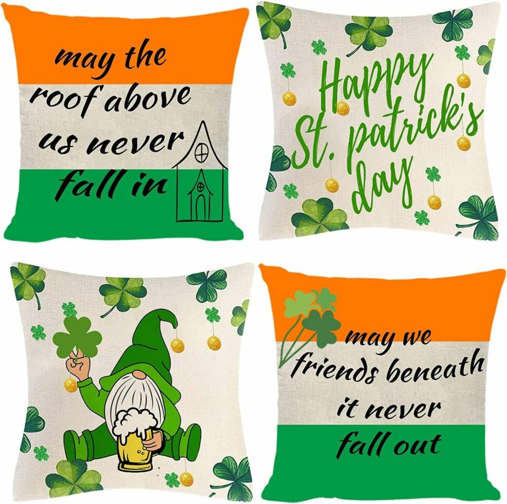 Bedding |  Set Of 4 Happy St. Patrick’s Day Pillow Cases Bedding Bedding