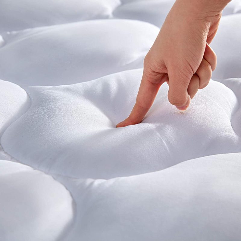 Bedding |  Sleep Zone Quilted Mattress Pad Cover – Extra Thick Soft Fluffy Bedding Topper Pillow Top Upto 21 Inch Deep Pocket, White, Cal King Bedding Bedding