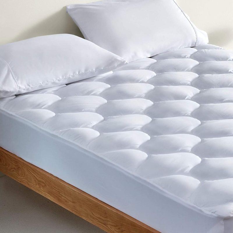 Bedding |  Sleep Zone Quilted Mattress Pad Cover – Extra Thick Soft Fluffy Bedding Topper Pillow Top Upto 21 Inch Deep Pocket, White, Cal King Bedding Bedding