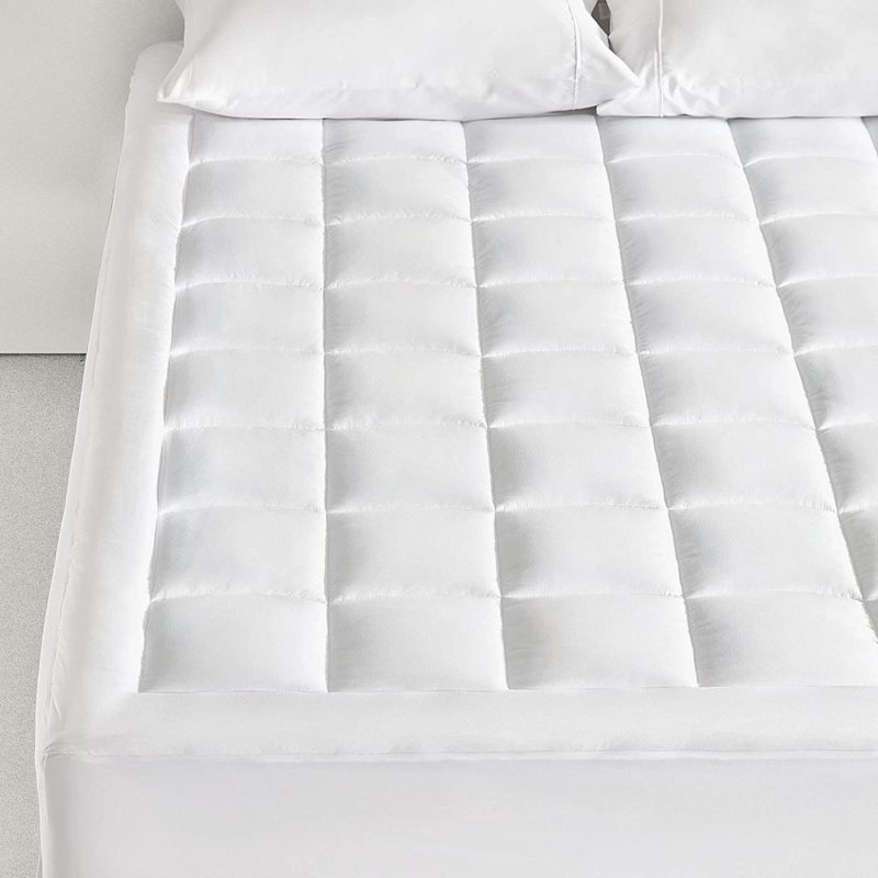 Bedding |  Sonive Quilted Mattress Pad Soft Fluffy Pillow Top Mattress Cover Down Alternative Fill Topper Streches Up To 21 Inches Deep Pocket (White, Full) Bedding Bedding