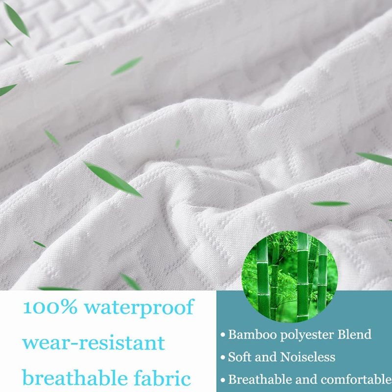 Bedding |  Suhedy Premium Waterproof Mattress Protector，Noiseless Mattress Topper，3D Bamboo Air Fabric Ultra Soft Breathable Mattress Pad Cover，Fitted 8"-21" Deep Pocket，Dust-Proof，Cooling，Durable（Twin） Bedding Bedding