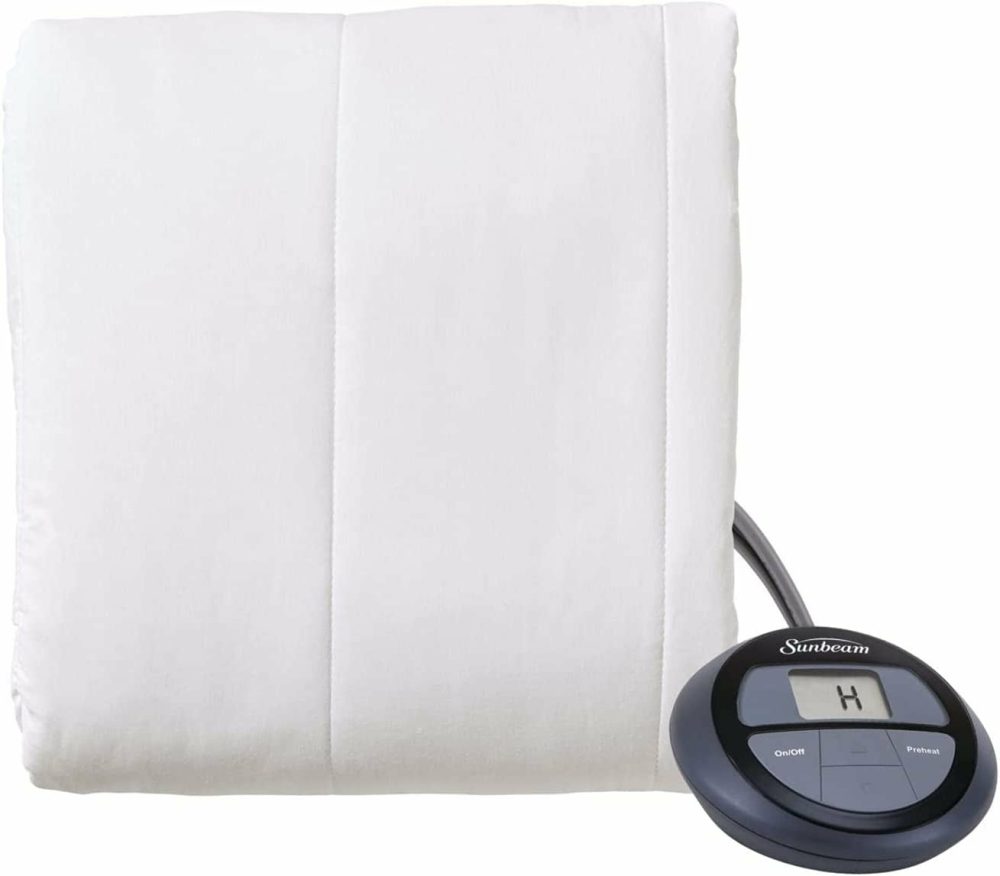 Bedding |  Sunbeam M1 Electric Mattress Pad, King Size, White Bedding Bedding