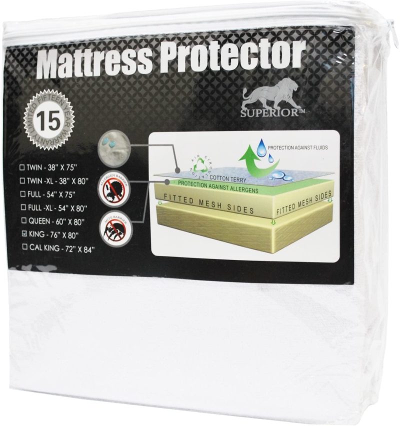 Bedding |  Superior Full Waterproof Mattress Protector 100% Cotton,Hypoallergenic Protection Bedding Bedding