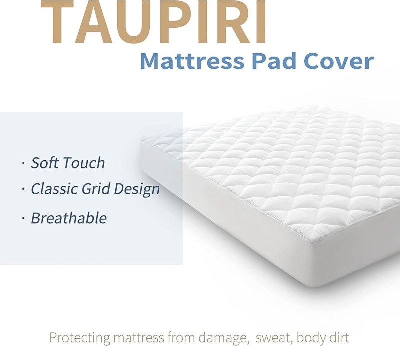 Bedding |  Taupiri Full Quilted Mattress Pad Cover With Deep Pocket (8"-21"), Cooling Soft Pillowtop Mattress Cover, White Bedding Bedding