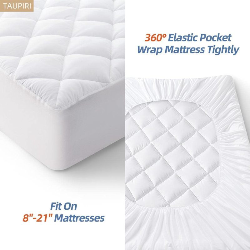 Bedding |  Taupiri Full Quilted Mattress Pad Cover With Deep Pocket (8"-21"), Cooling Soft Pillowtop Mattress Cover, White Bedding Bedding