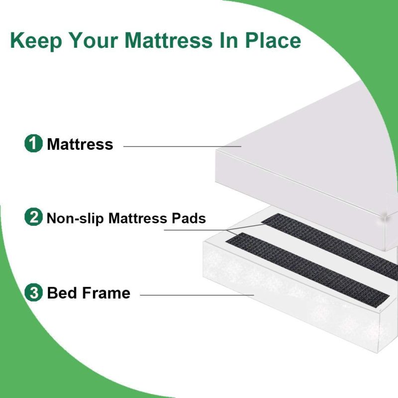 Bedding |  Teuvo Non Slip Mattress Pad, Keep Mattress In Place For A Great Night’s Sleep, Premium Hook And Loop Tape With Adhesive For Mattresses With Smooth Surfaces, Diy 11 Cm Wide And 2 M Long Bedding Bedding