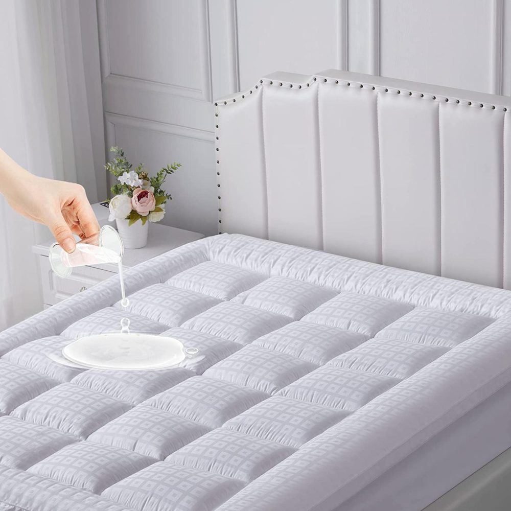 Bedding |  Thick Mattress Pad Cover Full Size Cooling Mattress Topper Pillow Top Cotton Upper Layer With Polyester Fill Quilted Fitted Mattress Protector 8"-21" Deep Pocket Bedding Bedding