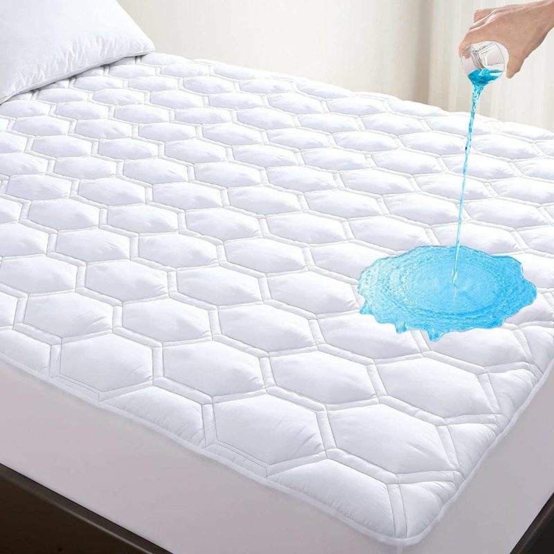 Bedding |  Twin Xl Mattress Protector For College Dorm Room, Waterproof Breathable Noiseless Twin Extra Long Mattress Pad With Deep Pocket For 6-16 Inches Mattress, White Bedding Bedding