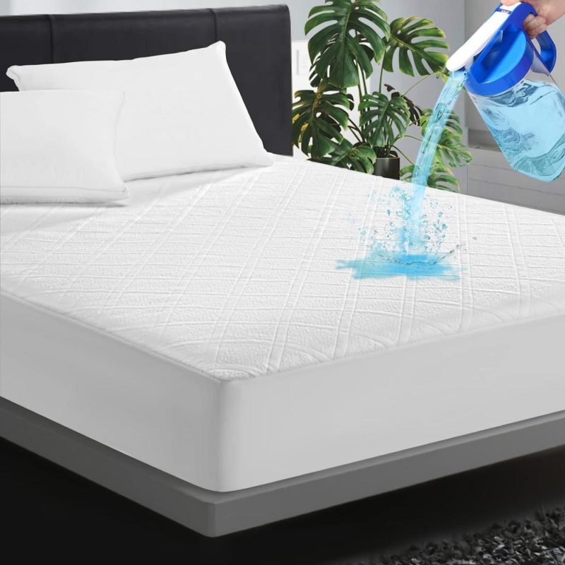 Bedding |  Twin Xl Waterproof Mattress Pads Stretches Up 8-21" Deep Pocket Breathable Noiseless Soft Cooling Kids Cover, Mattress Protector White Twin Xl Size Bedding Bedding