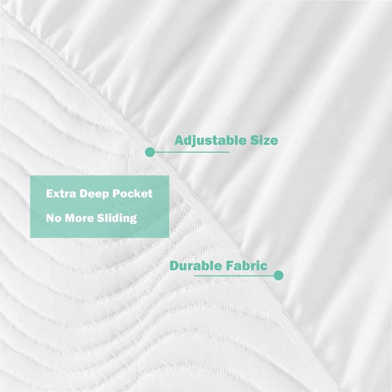 Bedding |  Unilibra 2 Pack Waterproof Twin Size Mattress Pad Quilted, 3D Air Fiber Breathable & Noiseless Mattress Protector, 6”-19” Deep Pocket Mattress Cover,Hollow Cotton Alternative Filling Mattress Topper Bedding Bedding